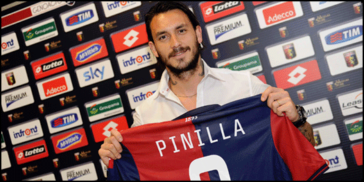 Pinilla sumó su décimo segundo Club en su carrera