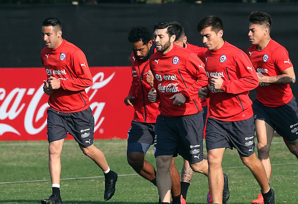 Eduardo Vargas trabajó normalmente con la Selección