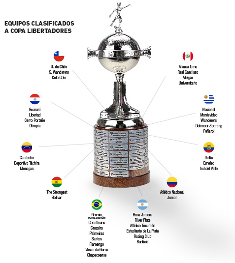 Esperando conocer los rivales de la Copa Libertadores 2018