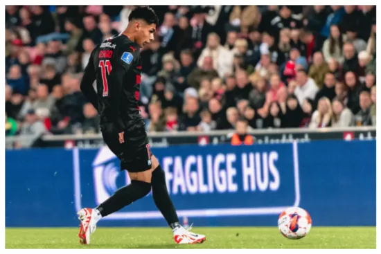 Ingreso triunfal de exazul: Darío Osorio consigue su primera victoria como jugador del Mitdjylland