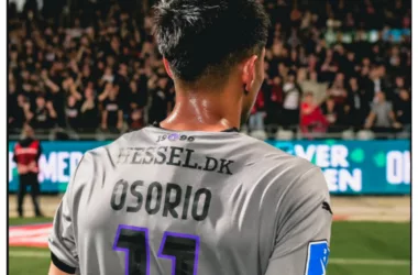 Darío Osorio es protagonista del vibrante Derby de Jutlandia en su segundo partido por el Midtjylland FC