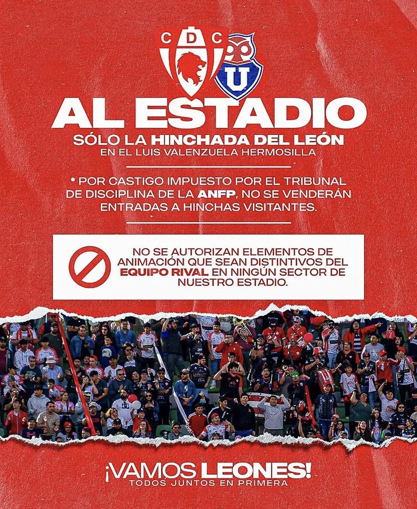 Alerta en Copiapó: club local inquieto por posible presencia masiva de hinchas de la U el día del partido