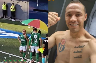 "[VIDEO] Quiso mostrar su tatuaje de la U: La reacción de Marcelo Díaz a los insultos de los hinchas de Colo-Colo"