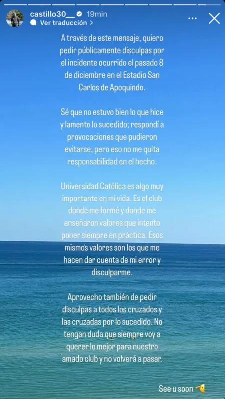 Nicolás Castillo por acusación de agresión a DT de la U de básquetbol: "Respondí a provocaciones"