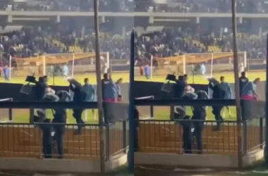 El repudiado acto de jugador de Católica contra hinchas de la U: Lanzó una botella de agua cerrada a la barra