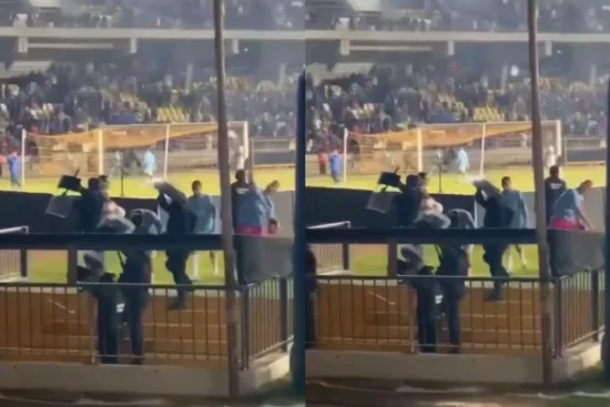 El repudiado acto de jugador de Católica contra hinchas de la U: Lanzó una botella de agua cerrada a la barra