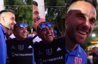 Referencia a su pasado albo causó risas: La divertida talla de Matías Zaldivia a un hincha de Universidad de Chile