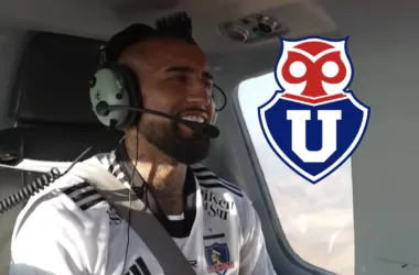 Se acordaron de la U en el helicóptero que llevó a Arturo Vidal a su presentación: "El estadio de la Chile no se ve"