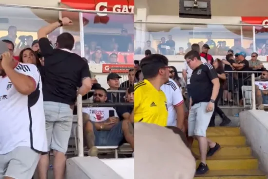 Dejaron a un niño llorando: Agredieron a hinchas de la U en el estadio Monumental