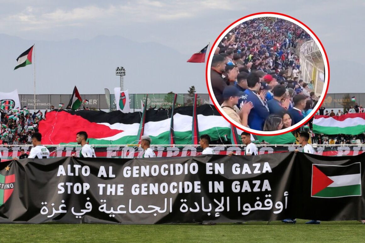 Hinchas de la U se sumaron a homenaje por Palestina y el club aplaudió el gesto: "Agradecidos por el respeto"