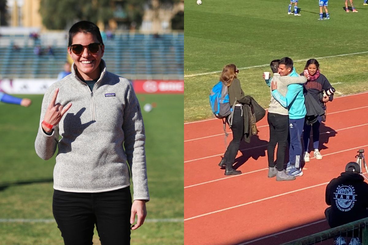 Acompañó a la U: Los detalles del emotivo reencuentro de Natalia Campos con las Leonas