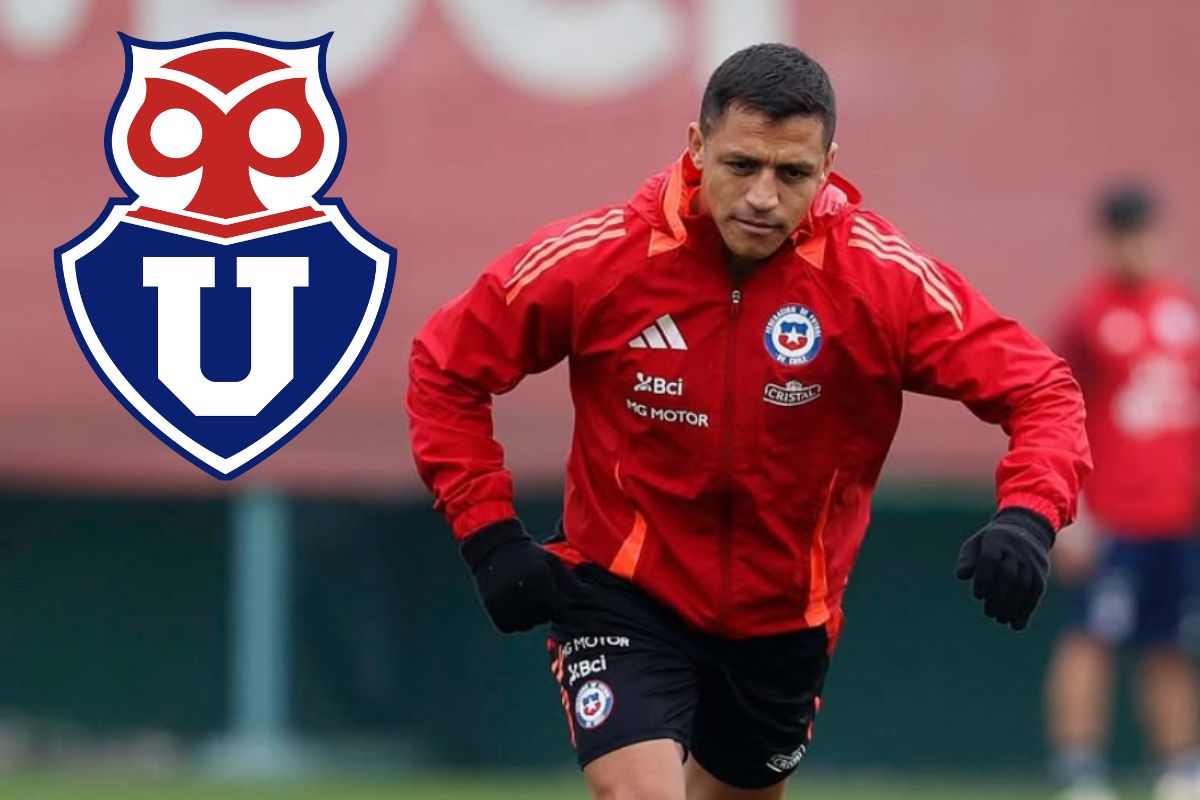 Alexis Sánchez entrenando con La Roja.
