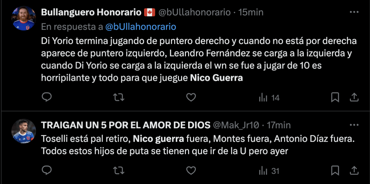 "Van a seguir romantizando a ese amateur": hinchas barren con jugador de la U en duelo ante Curicó Unido